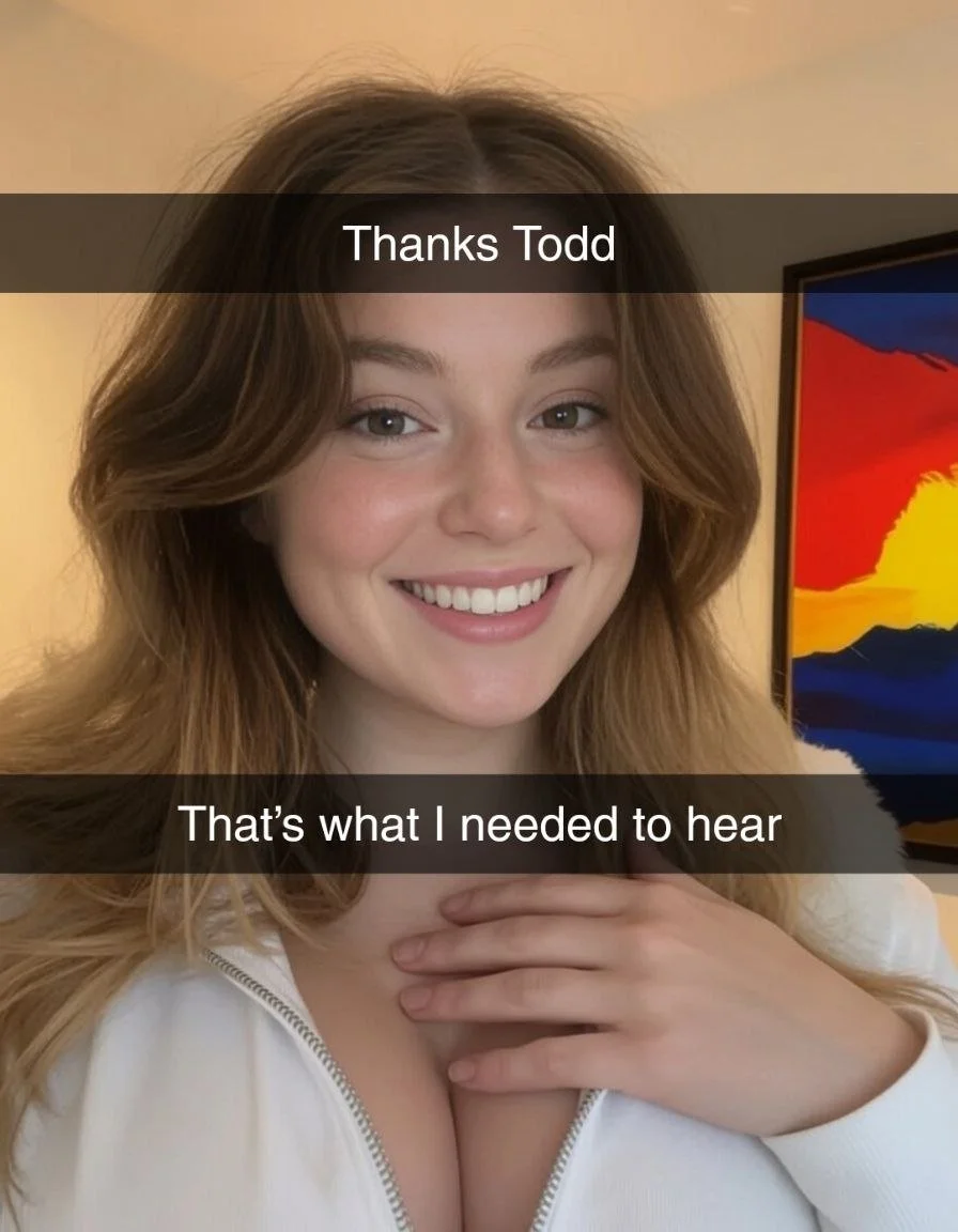 Live Streamer falls for Nerdy Fan part 1 Snapchat Cheating Captions cute teen twitch social media image 9