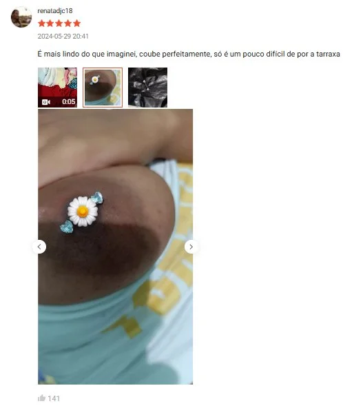 Avaliações da shopee - piercing no peito, prints 3.0 image 3