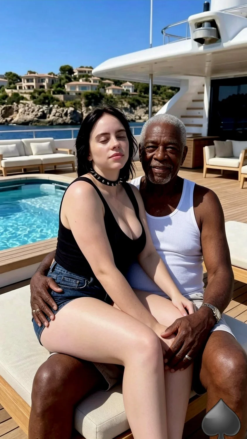 Just an old Black man BBC, 59 years old, fucking this whore Billie Eilish image 47