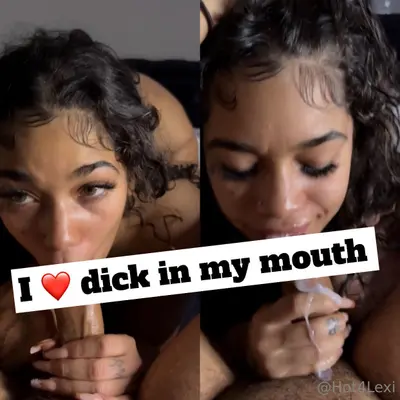 Ebony sucks it till cum comes out cover image