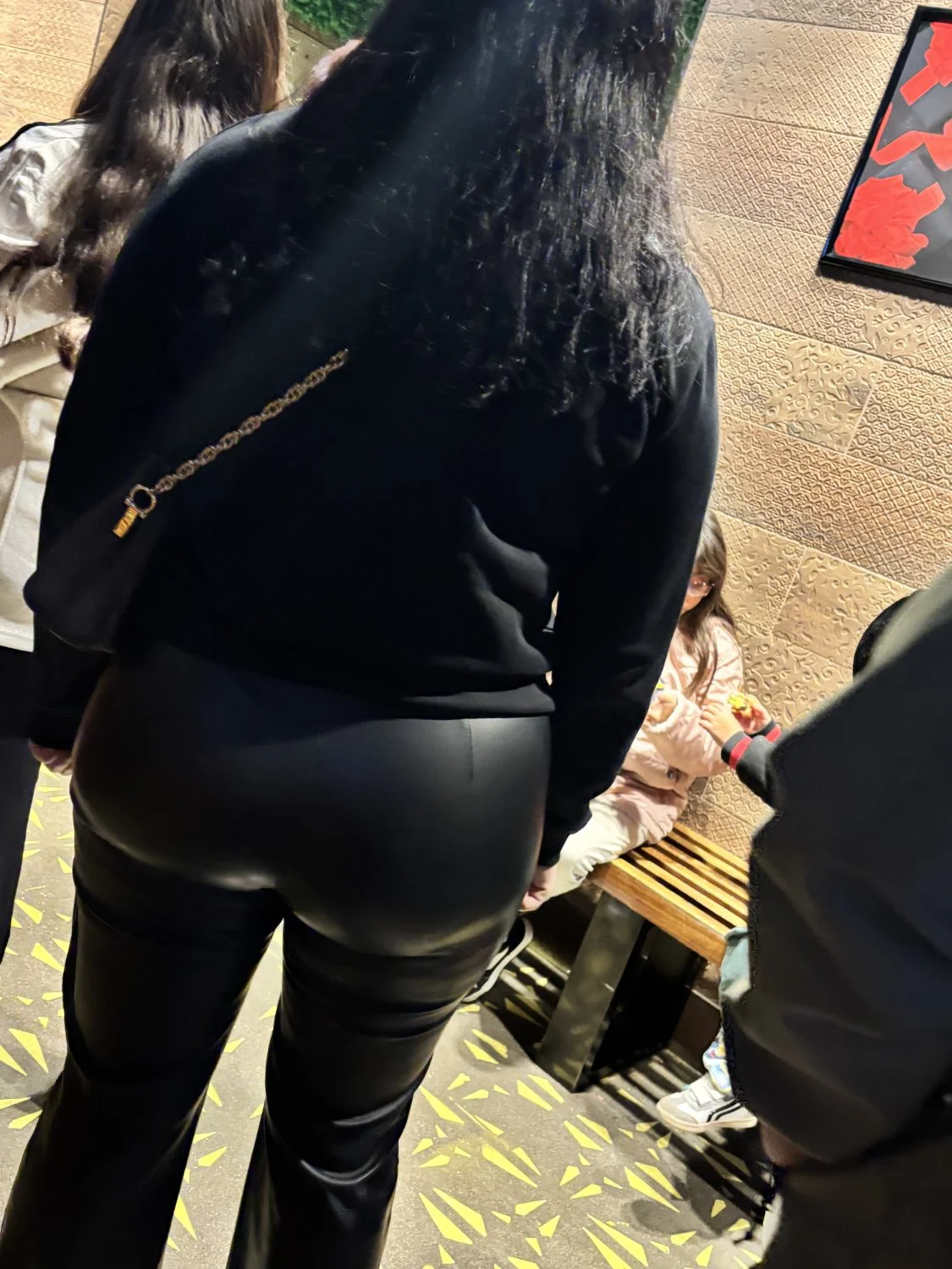 Latina BIG booty in leather pants image 10