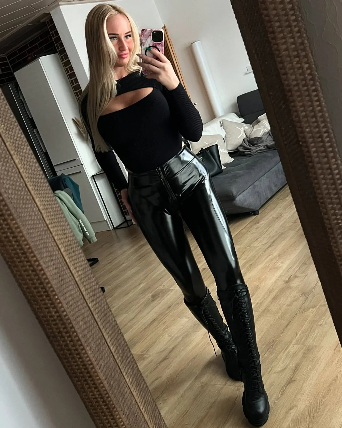 Sexy shiny PVC pants image 5