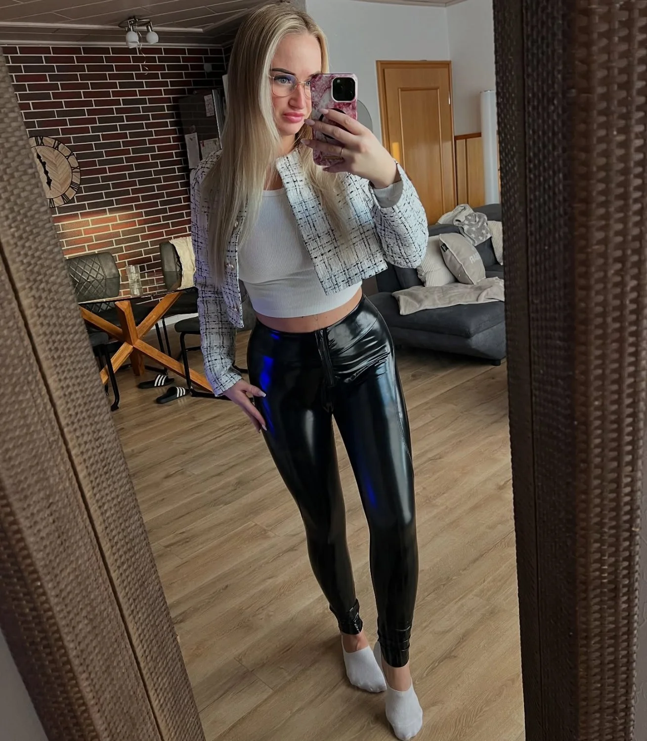 Sexy shiny PVC pants image 6