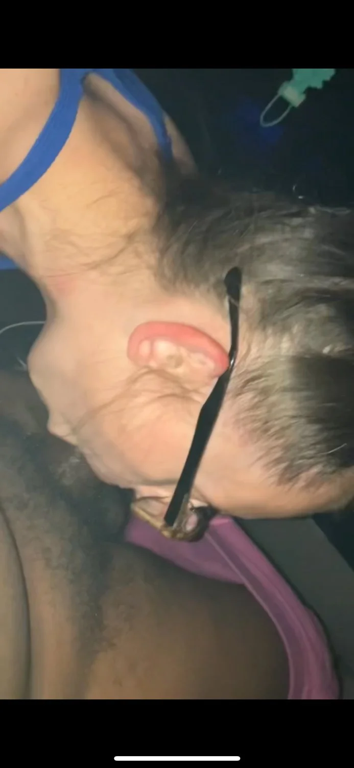 White girl sucking dick in car image 2