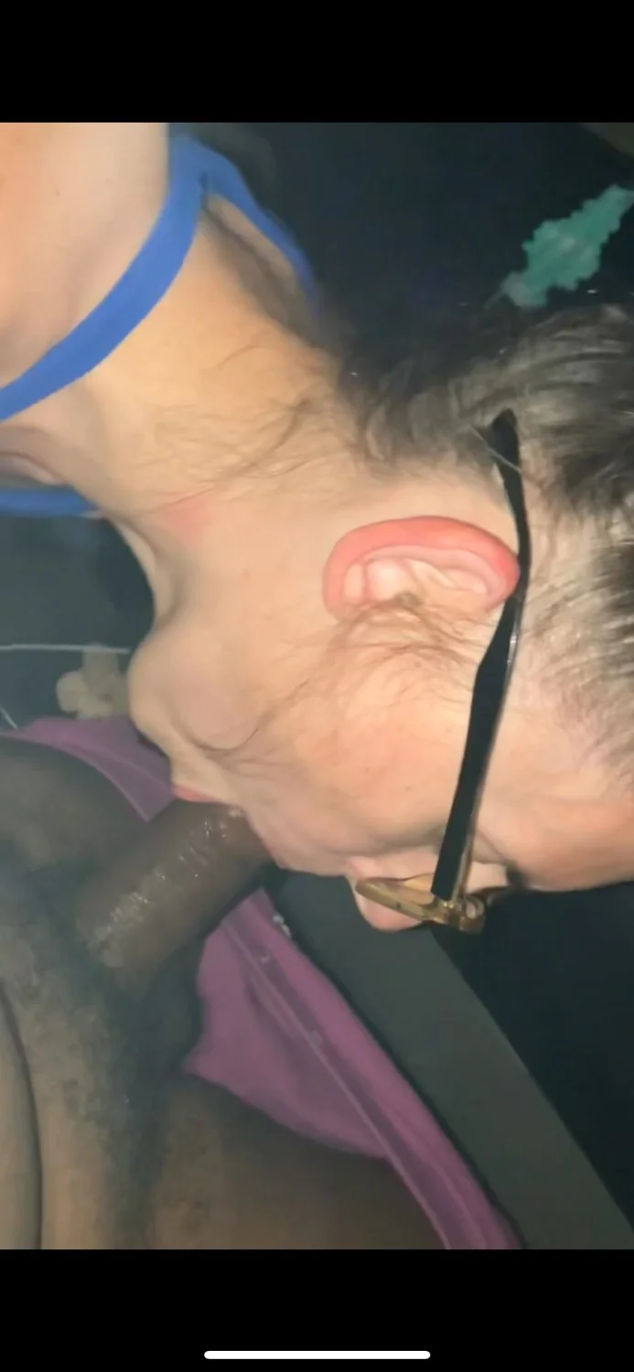 White girl sucking dick in car image 4