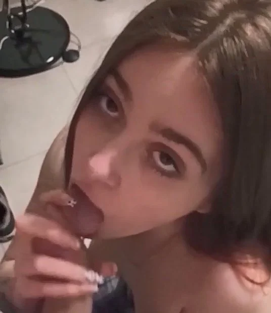Petite teen cutie sucks until a messy cumshot facial main image