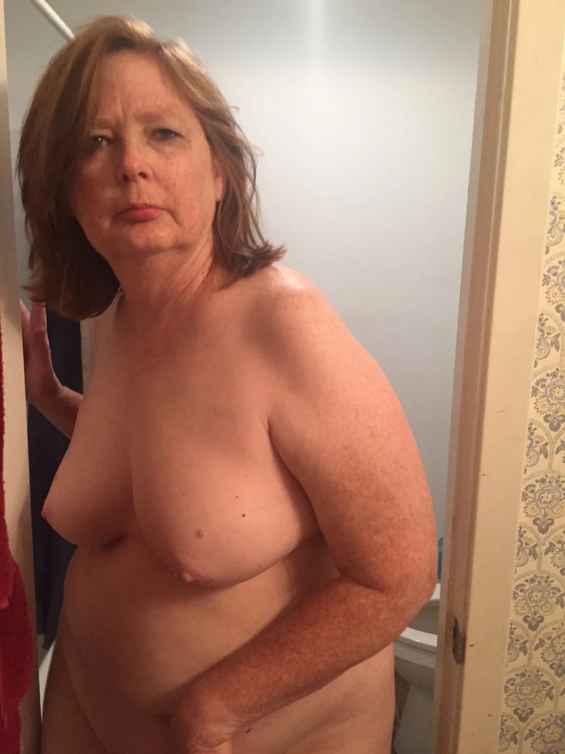 Mature redhead open for exposure and sharing image 16
