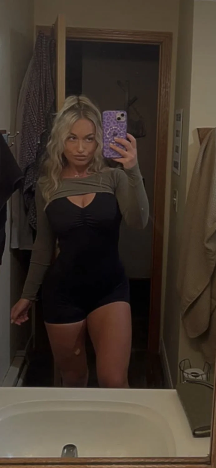 Watched my college crush (22) let some preppy asshole slide his cock between her tits till he came image 22