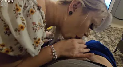 White blonde loves to suck and ride dick cover image
