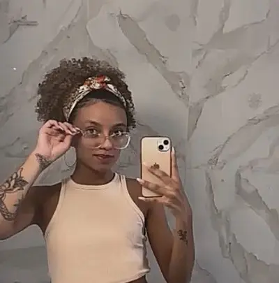 Lightskin beauty sucks fat cock and receives cumshot cover image
