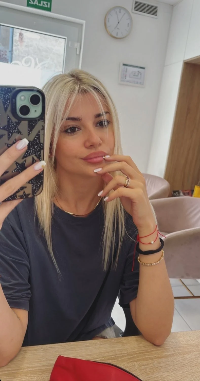 Shameless blonde teen slut Lara leaked naked image 8