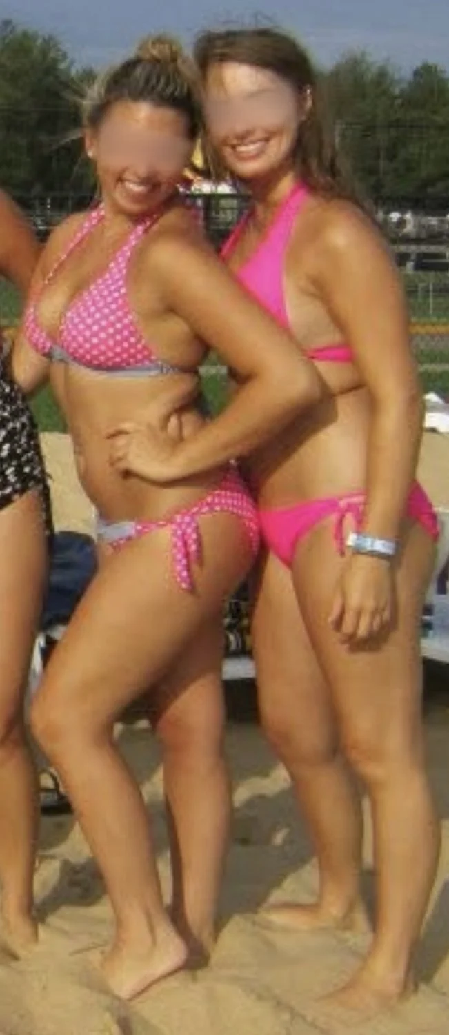 Private amateur lesbian leaks in bikinis & sundress image 1