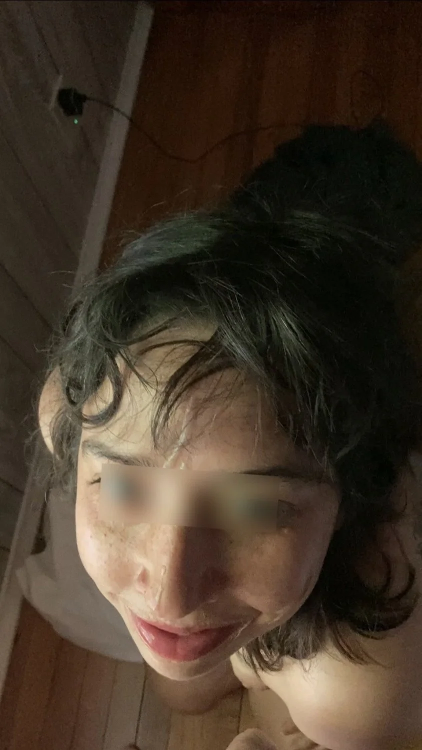 Slut wife covered in cum image 3