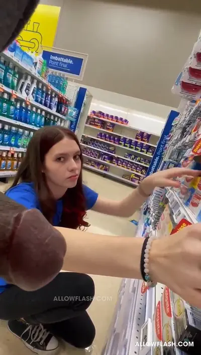 Damn! Hot teen pharmacy employee looking at black cock cover image
