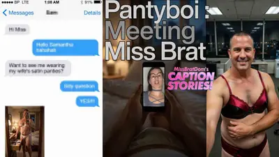 Pantyboi S1 E3: Meeting MissBratDom (Caption Stories) cover image