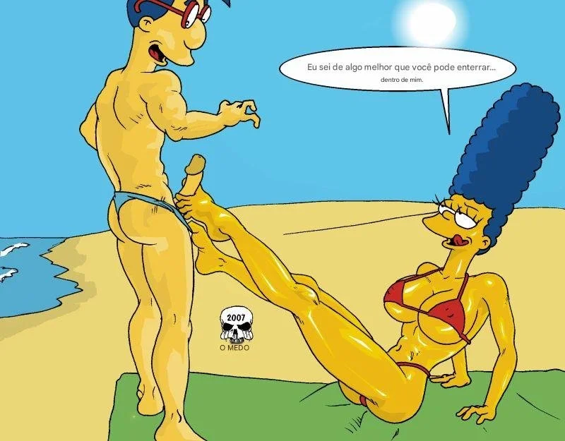 Margem Simpsons na praia image 2