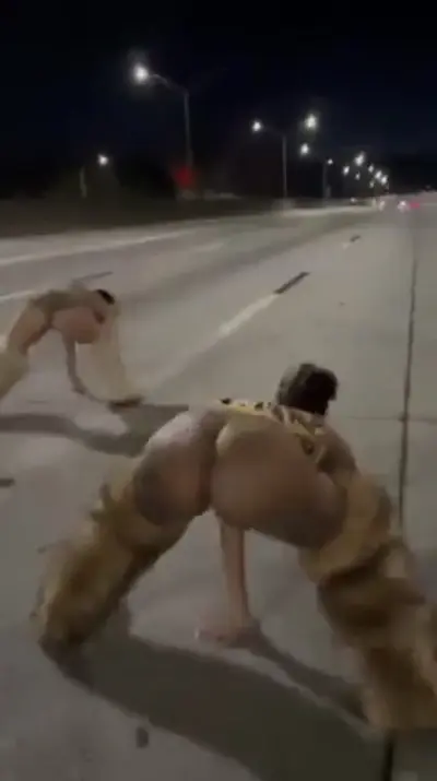 Crazy ass chick at the high way cover image