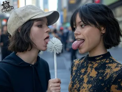 Emma Myers and Jenna Ortega Share a Toilet Brush in NYE cover image