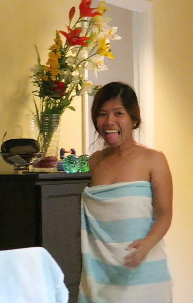 Filming a stranger using his Asian wife image 5