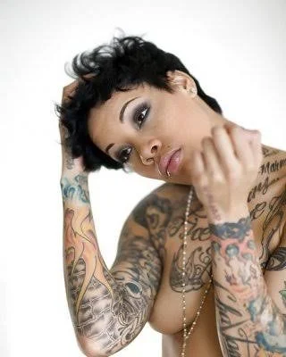 Tatted Ebony Latina Redbone Baddie image 5