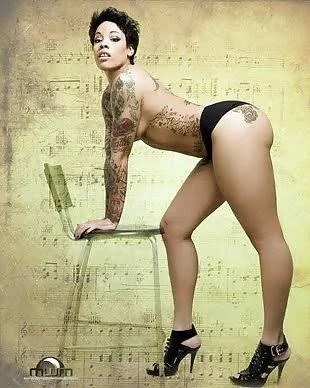 Tatted Ebony Latina Redbone Baddie image 7