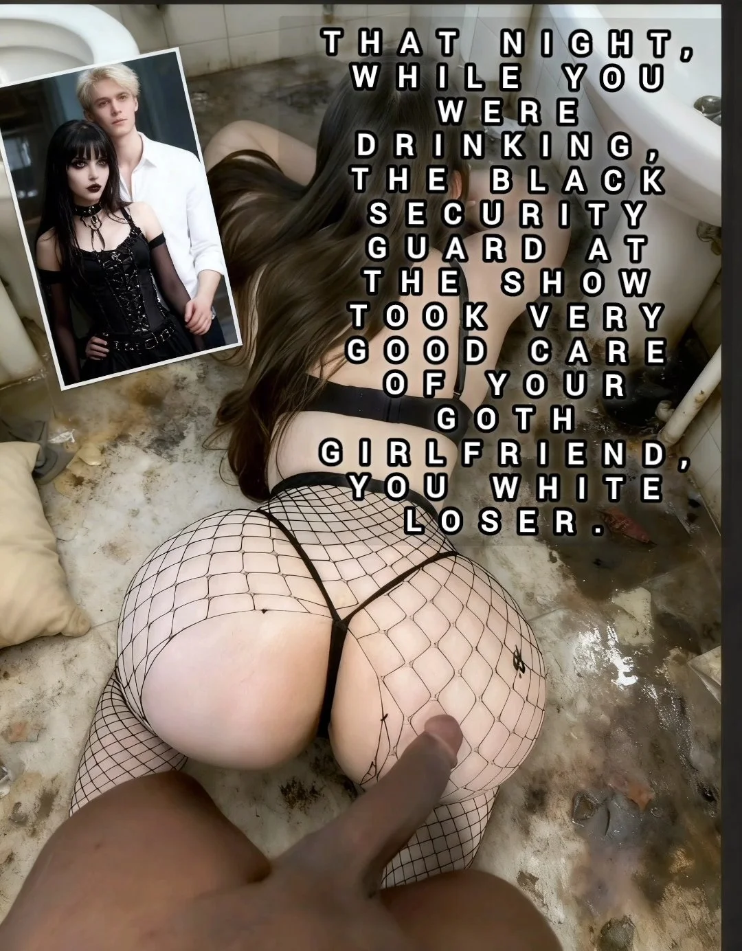 GOTH GIRL + BBC HUMILIATION WHITE BOYS LOSER! image 8
