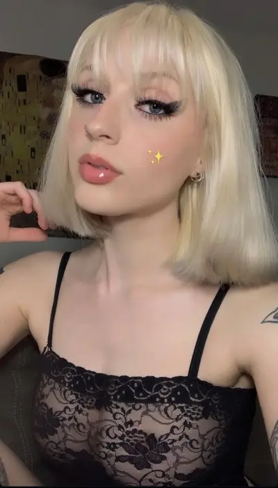 Blonde goth slut having fun with a BBC cover image