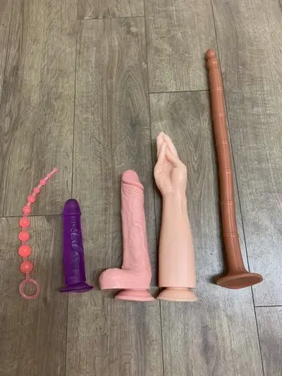 Twink slutx these’s are some of my dildos and yes I can take all of them fully cover image