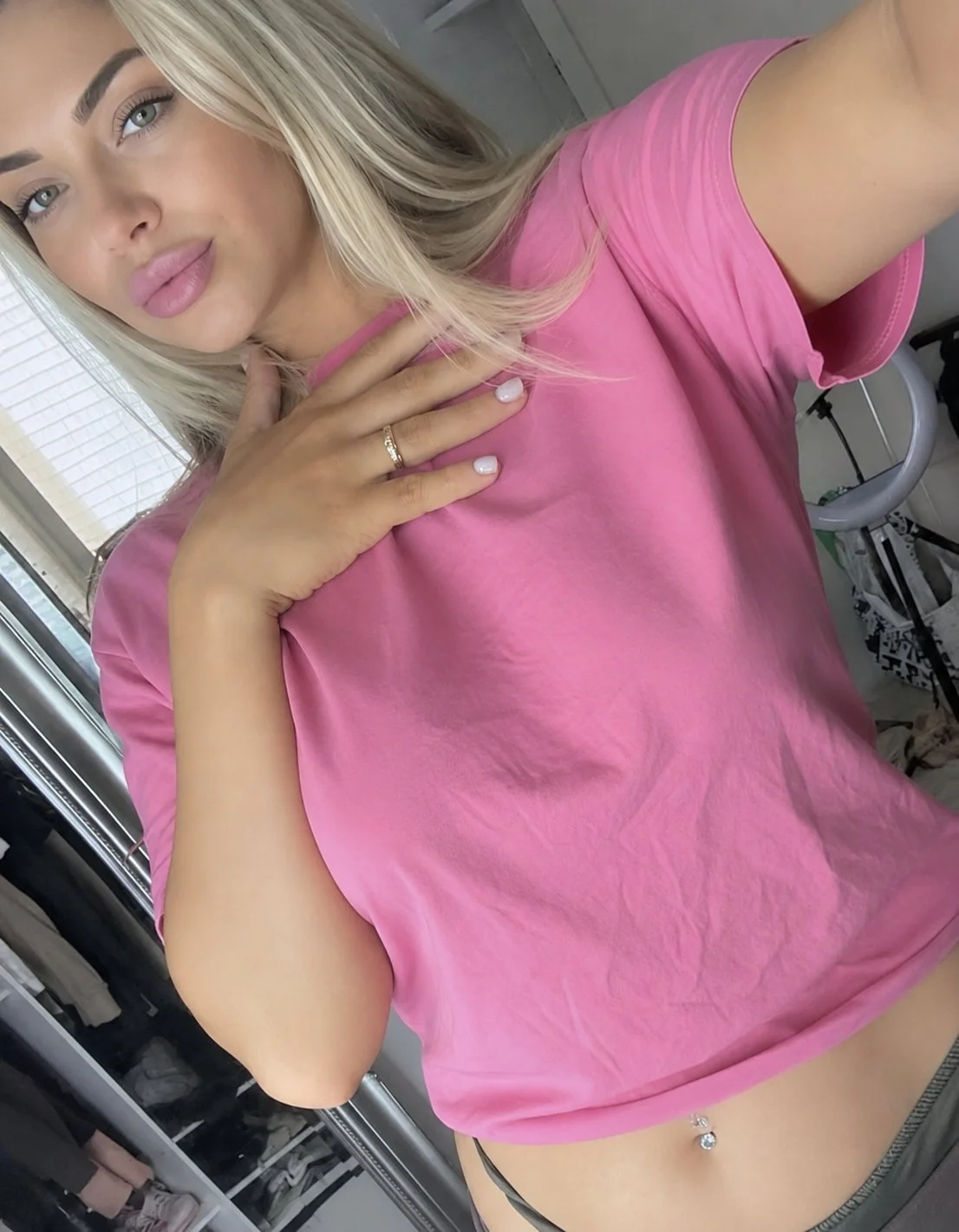 Slutty Blonde Big Tit Cocksucker image 12