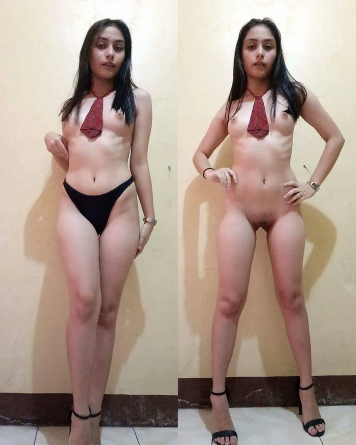 Magrinha safada se exibindo de calcinha e tocando siririca image 39