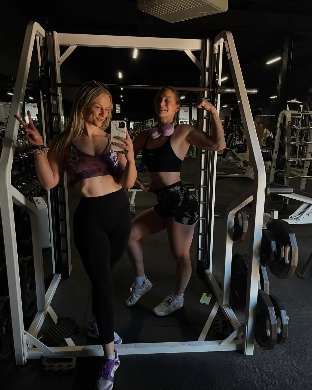 Fit blonde friend snuck off at the gym kissing this dudes tight abs b4 letting him grab that fat ass image 7