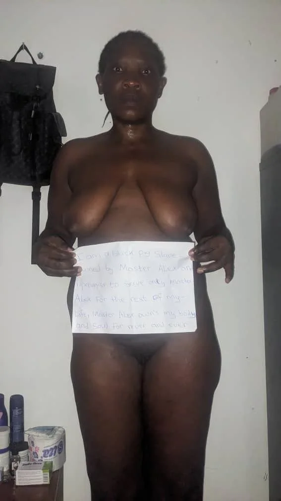 Faith, black fuck pig from Cameroon, used and exposed image 12