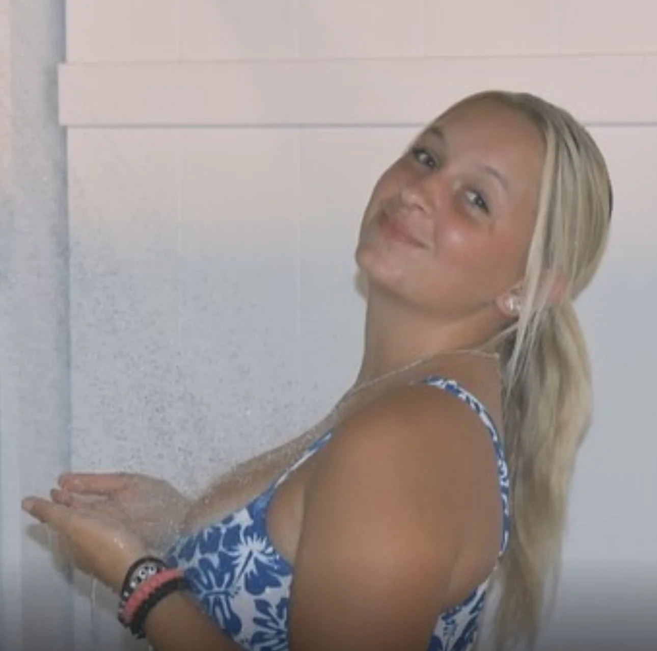 Gorgeous blonde has huge tits image 12