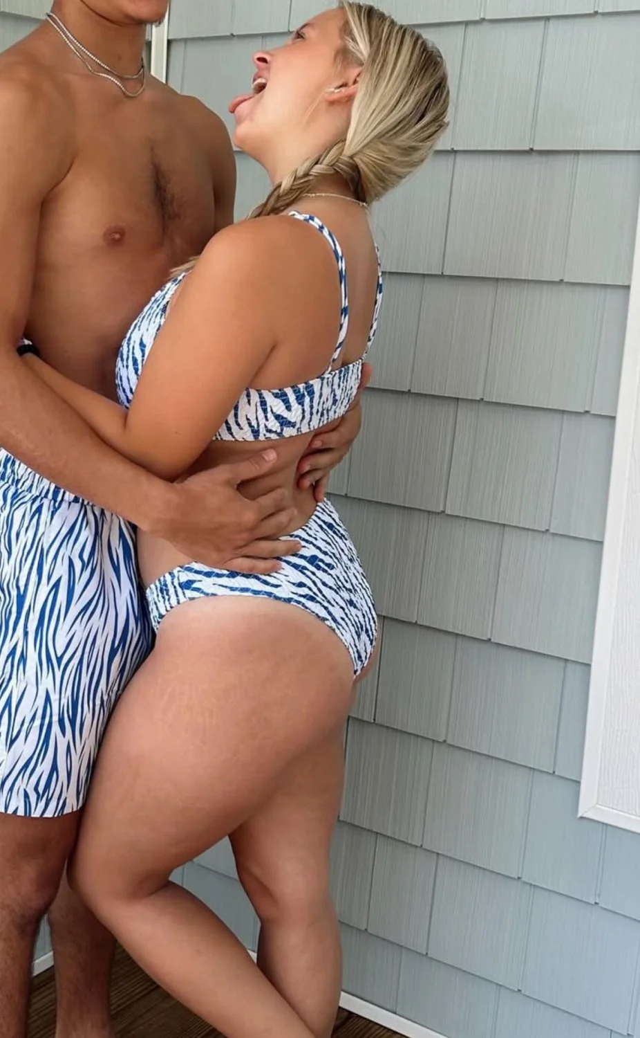 Gorgeous blonde has huge tits image 7