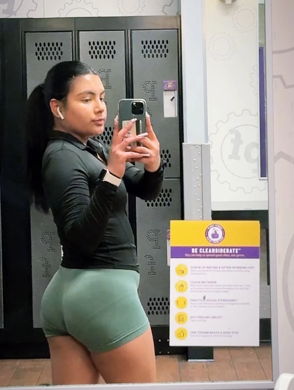 Petite Latina in tights with fat ass image 2