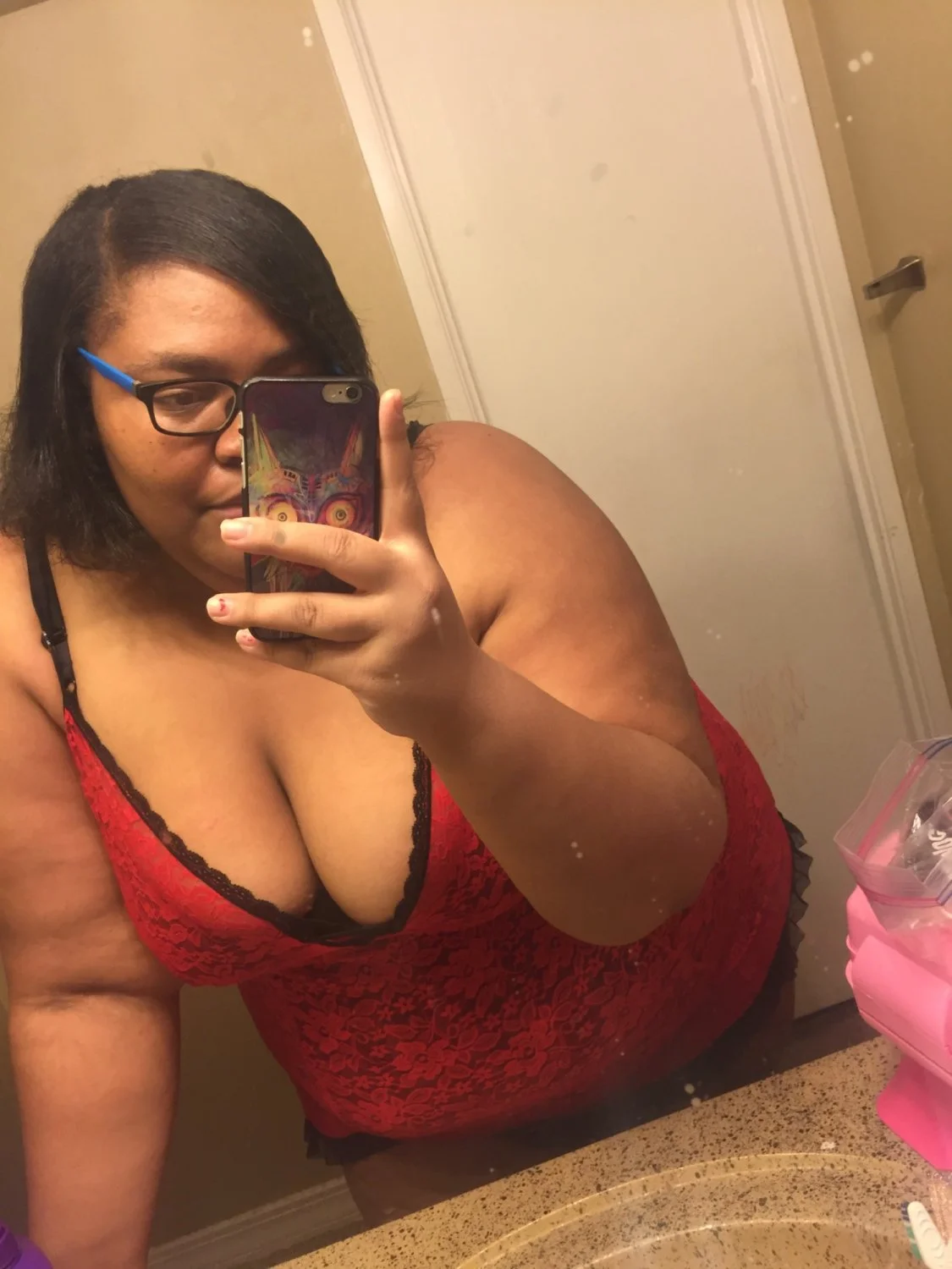 Fat Black Slut Desirae has huge udders image 12