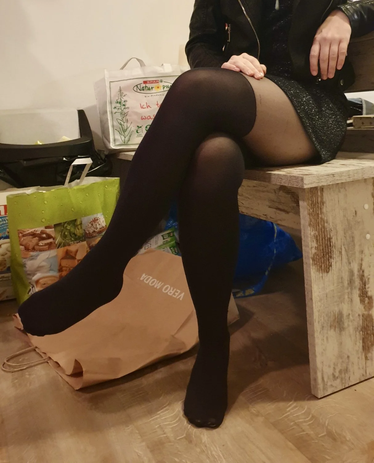Shy girl who loves nylons. Should she do more? image 3