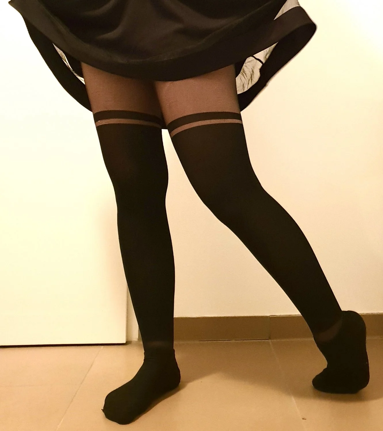 Shy girl who loves nylons. Should she do more? image 5