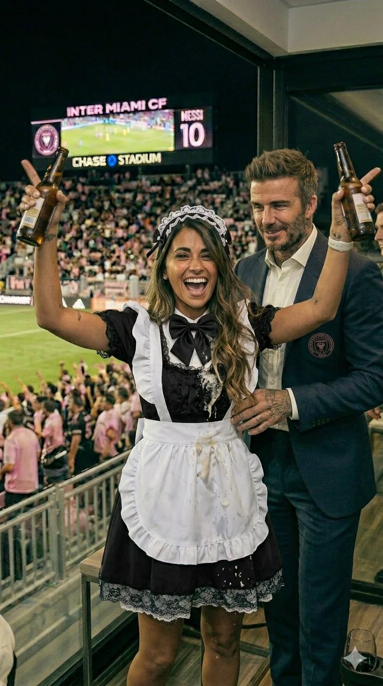 Antonela Roccuzzo y David Beckham de fiesta en palco del Inter de Miami🔥 image 11