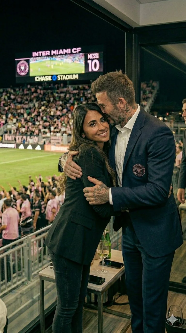 Antonela Roccuzzo y David Beckham de fiesta en palco del Inter de Miami🔥 image 13