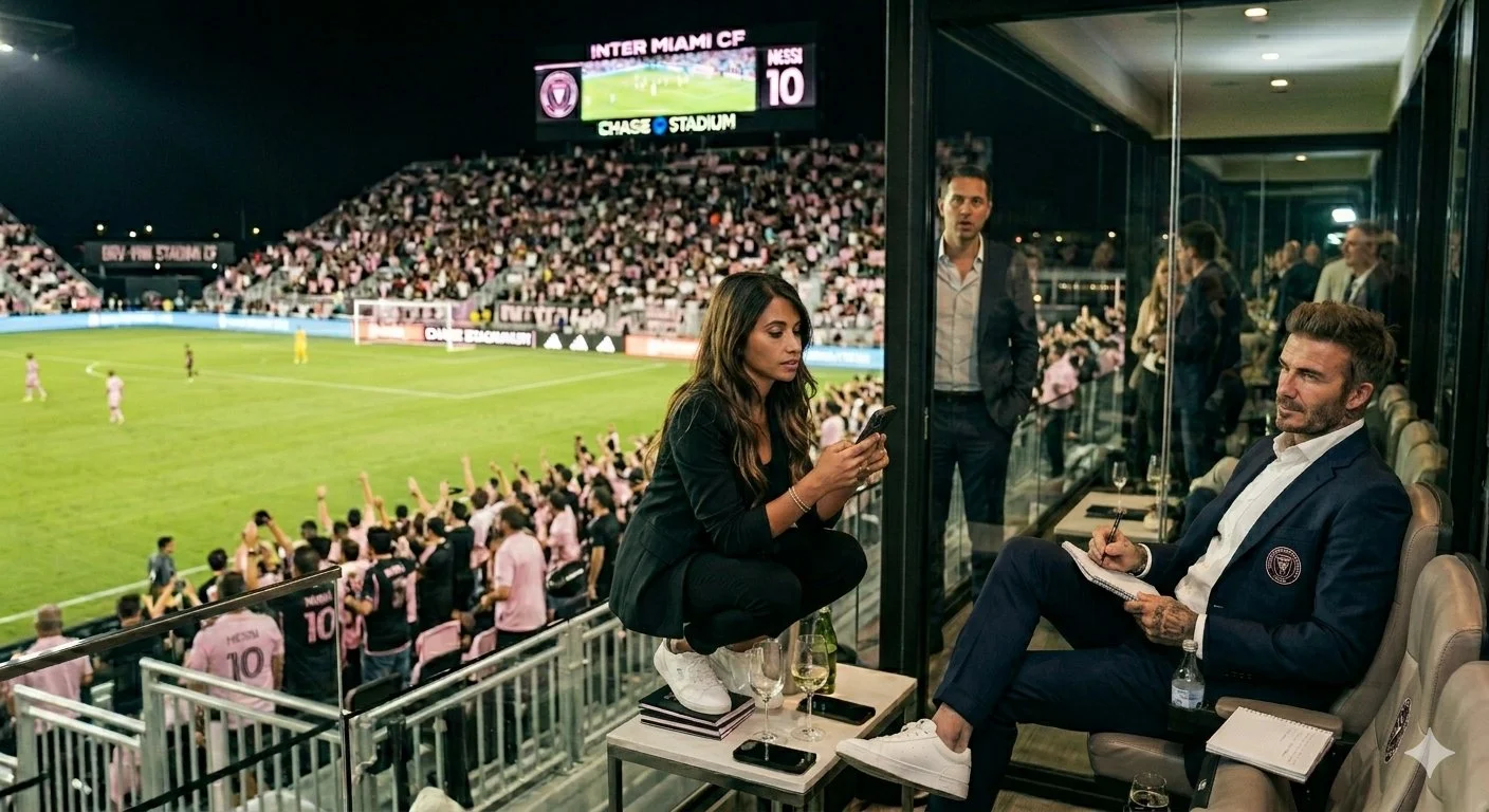 Antonela Roccuzzo y David Beckham de fiesta en palco del Inter de Miami🔥 image 2