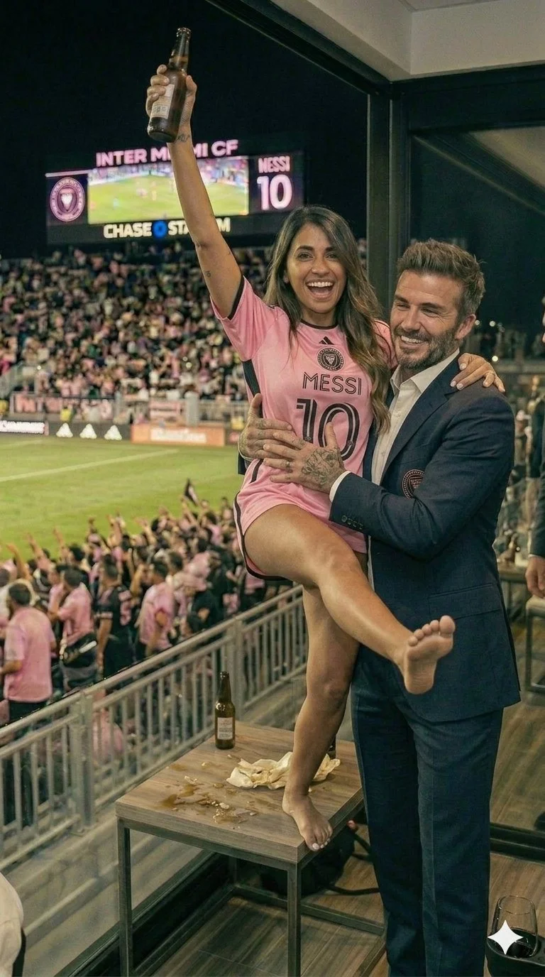 Antonela Roccuzzo y David Beckham de fiesta en palco del Inter de Miami🔥 image 36
