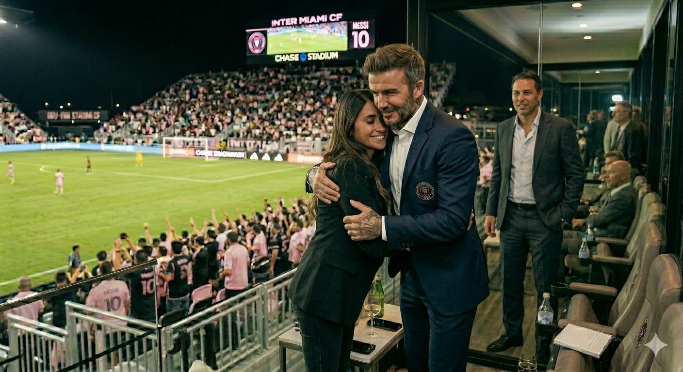 Antonela Roccuzzo y David Beckham de fiesta en palco del Inter de Miami🔥 image 5