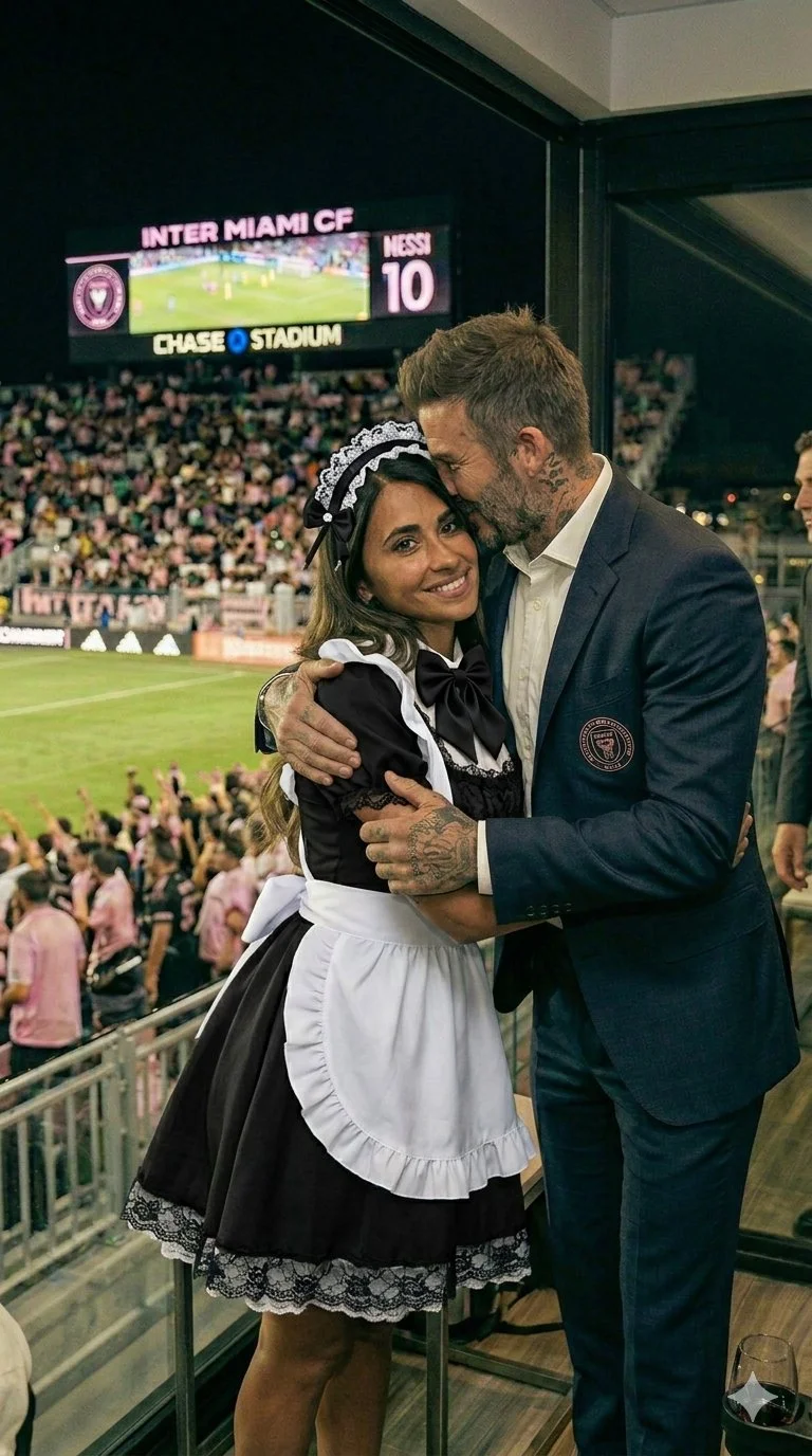 Antonela Roccuzzo y David Beckham de fiesta en palco del Inter de Miami🔥 image 7