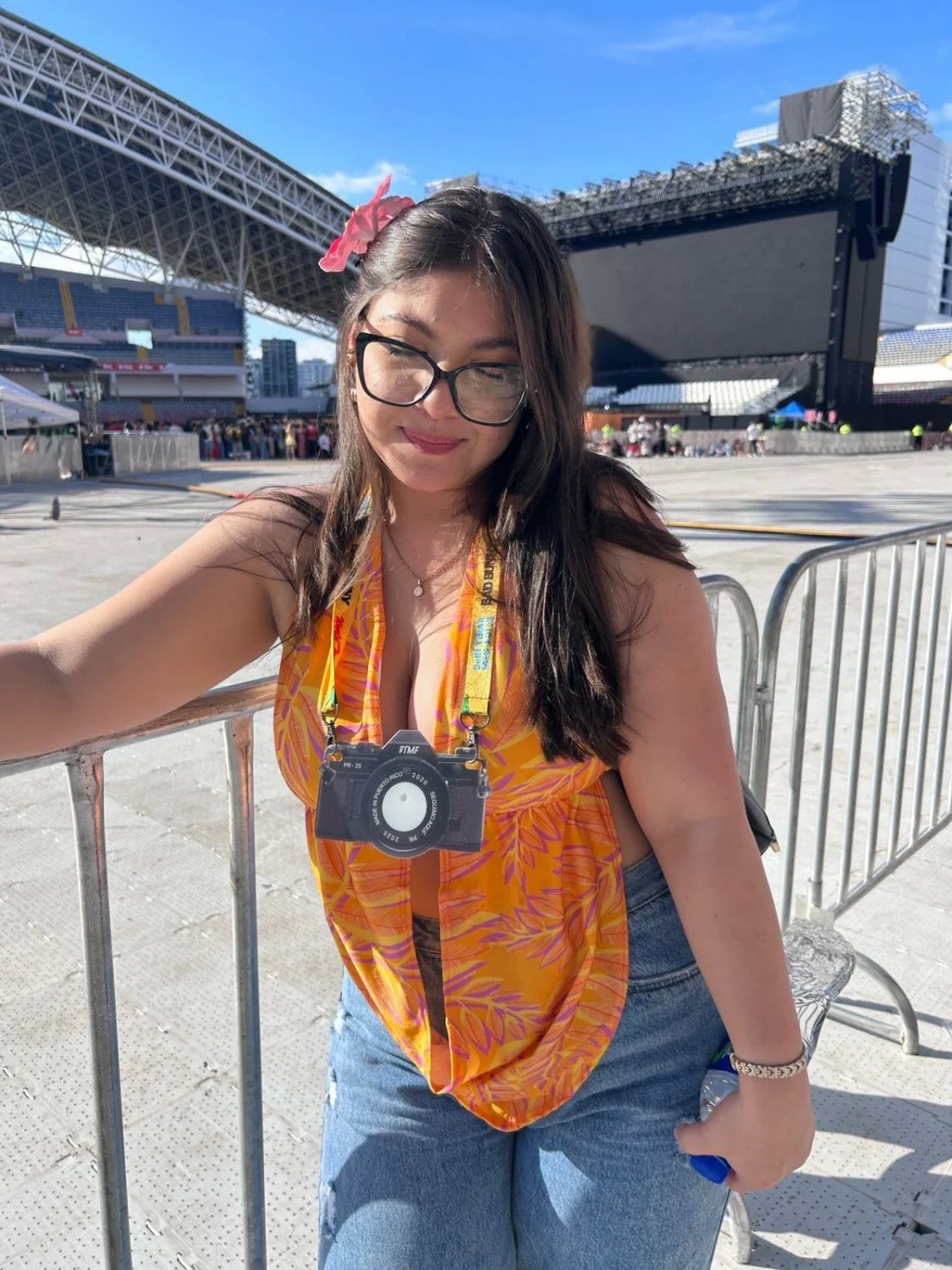 Big-breasted woman with glasses image 4