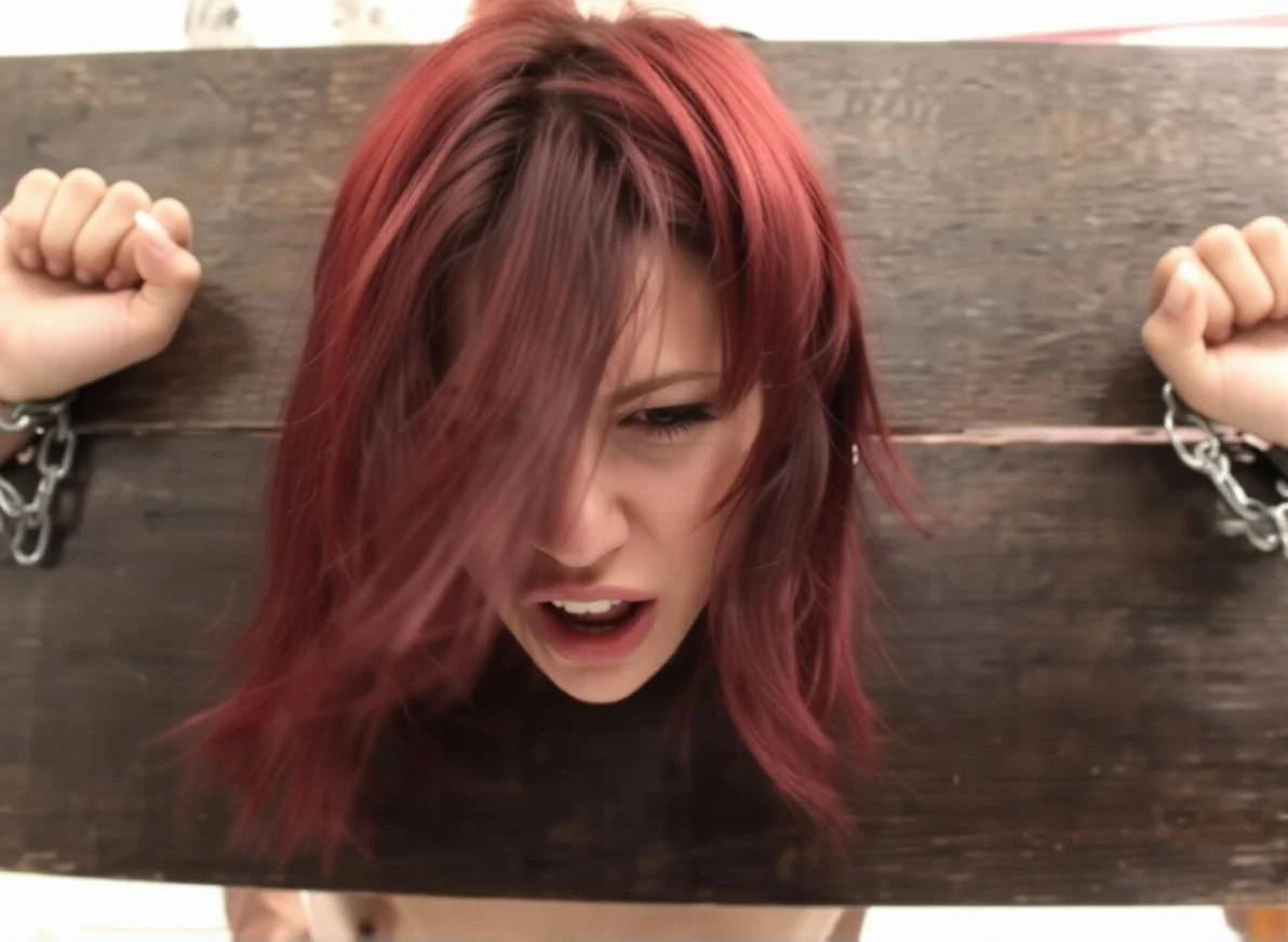 Hot Redhead Agatha Cristine Has Sadomasochistic And Hardcore Sex With A Black Guy image 2
