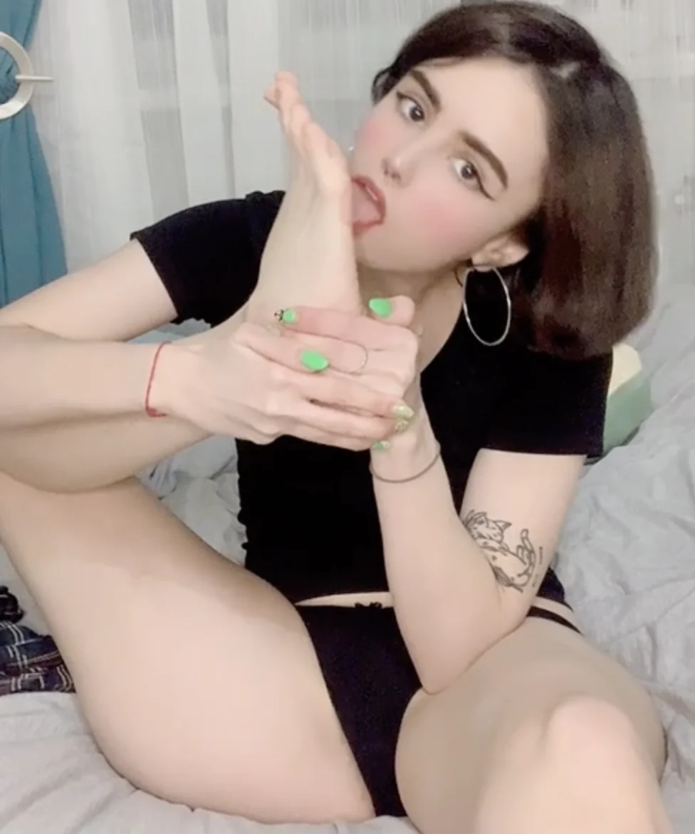 Russian Babe Sniffing Socks and Feet Custom image 12