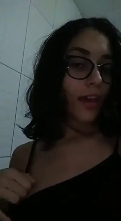 nerdy teen shows tits cover image