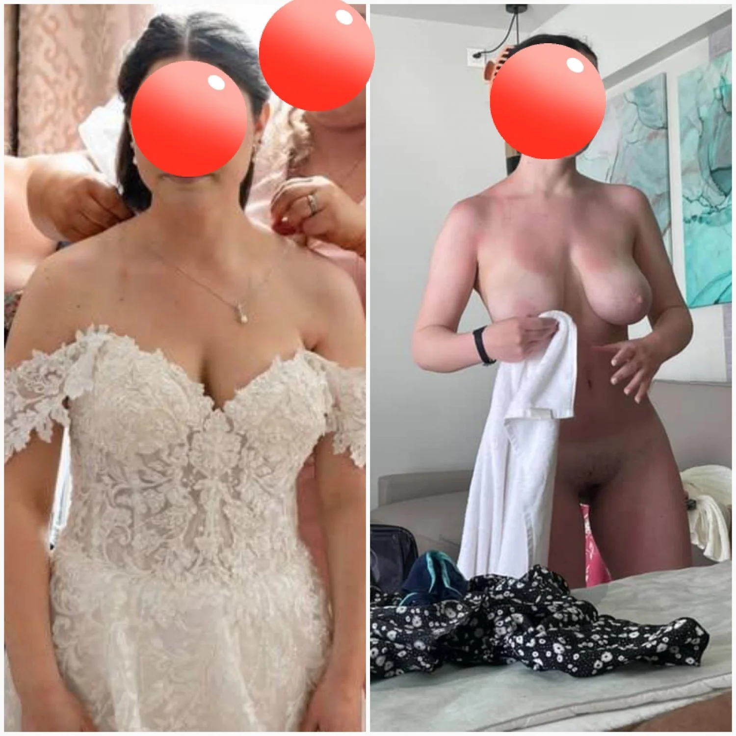 Real bride wife on display for all to see with her massive natural tits and hairy pussy image 14