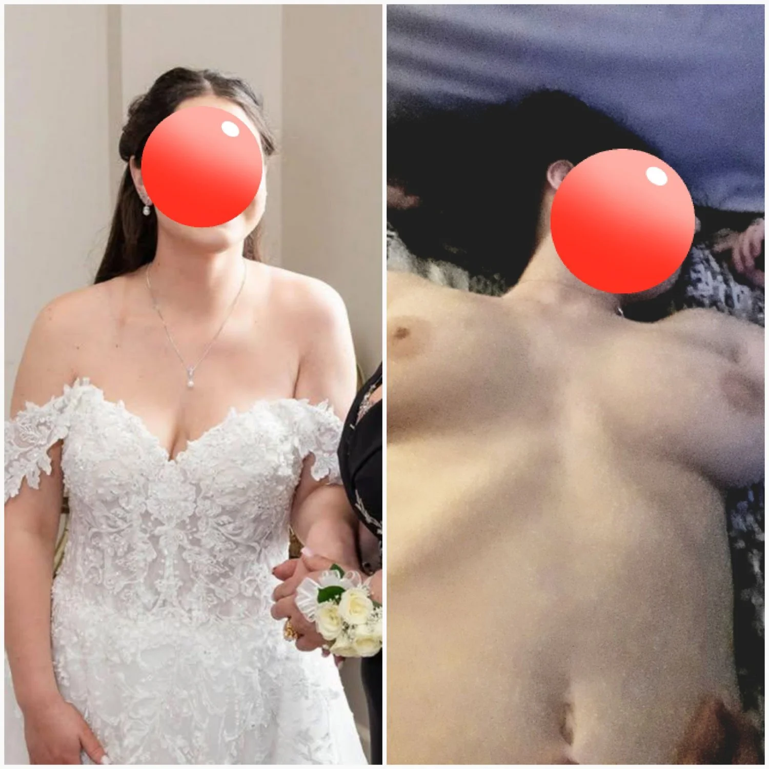Real bride wife on display for all to see with her massive natural tits and hairy pussy image 15